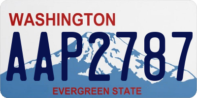 WA license plate AAP2787