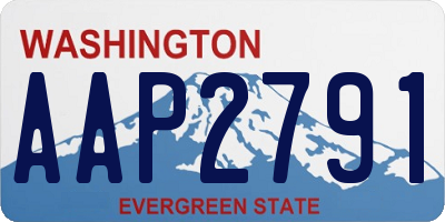 WA license plate AAP2791