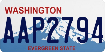 WA license plate AAP2794