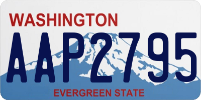 WA license plate AAP2795