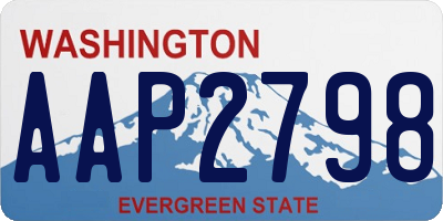 WA license plate AAP2798