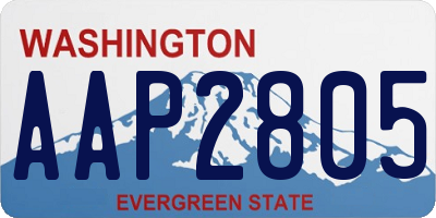 WA license plate AAP2805