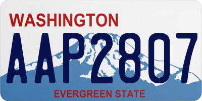 WA license plate AAP2807