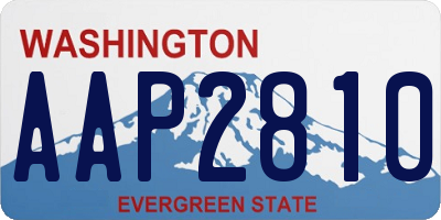 WA license plate AAP2810
