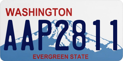 WA license plate AAP2811