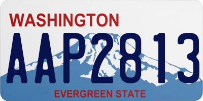 WA license plate AAP2813