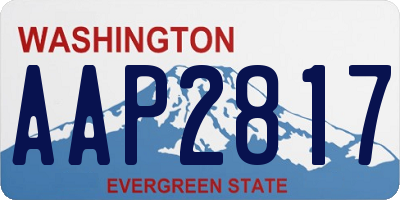 WA license plate AAP2817