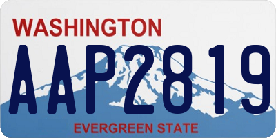 WA license plate AAP2819