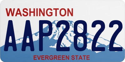 WA license plate AAP2822