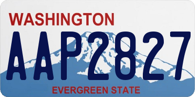 WA license plate AAP2827