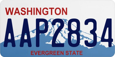 WA license plate AAP2834