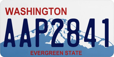 WA license plate AAP2841