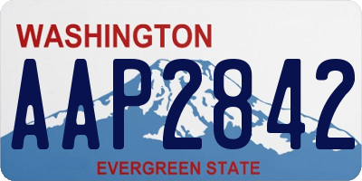 WA license plate AAP2842