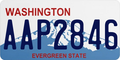 WA license plate AAP2846