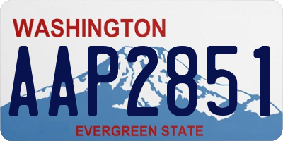 WA license plate AAP2851