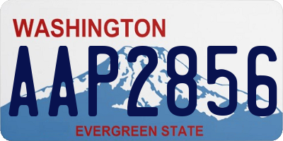 WA license plate AAP2856