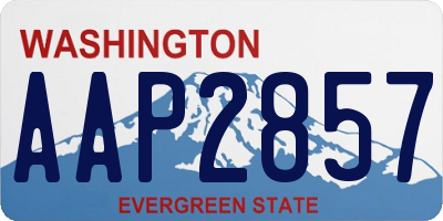 WA license plate AAP2857