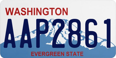 WA license plate AAP2861