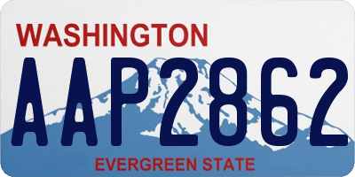 WA license plate AAP2862