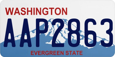 WA license plate AAP2863