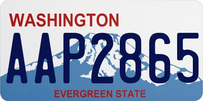 WA license plate AAP2865