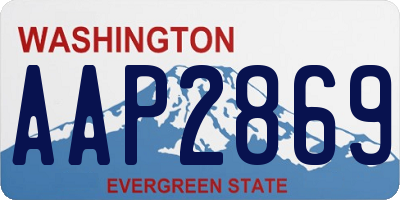 WA license plate AAP2869