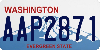 WA license plate AAP2871