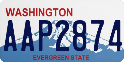 WA license plate AAP2874