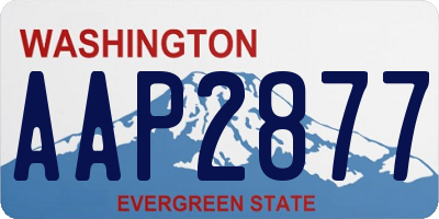 WA license plate AAP2877