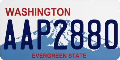 WA license plate AAP2880