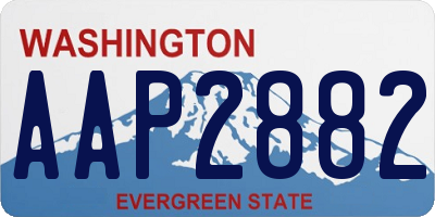 WA license plate AAP2882