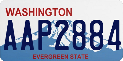 WA license plate AAP2884