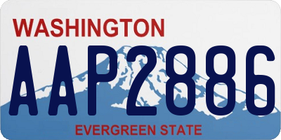 WA license plate AAP2886