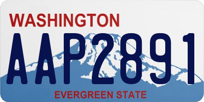 WA license plate AAP2891
