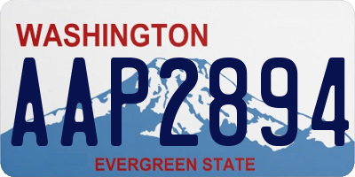 WA license plate AAP2894