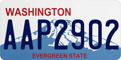 WA license plate AAP2902