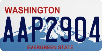 WA license plate AAP2904