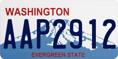 WA license plate AAP2912