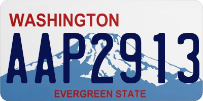 WA license plate AAP2913