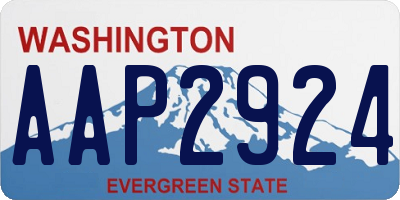 WA license plate AAP2924