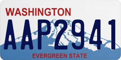 WA license plate AAP2941