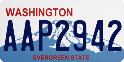 WA license plate AAP2942