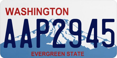 WA license plate AAP2945