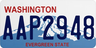 WA license plate AAP2948