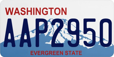 WA license plate AAP2950