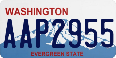 WA license plate AAP2955