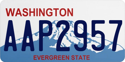 WA license plate AAP2957