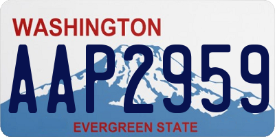 WA license plate AAP2959