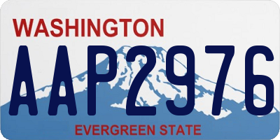 WA license plate AAP2976