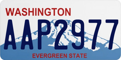 WA license plate AAP2977